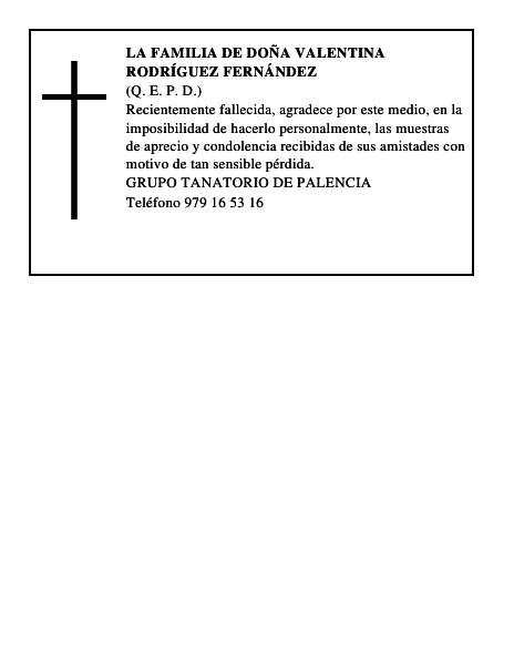 LA FAMILIA DE DOÑA VALENTINA RODRÍGUEZ FERNÁNDEZ