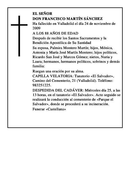 DON FRANCISCO MARTÍN SÁNCHEZ