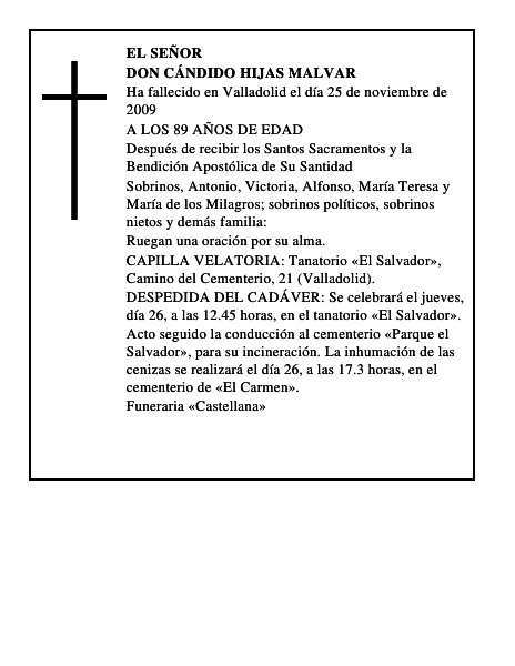 DON CÁNDIDO HIJAS MALVAR