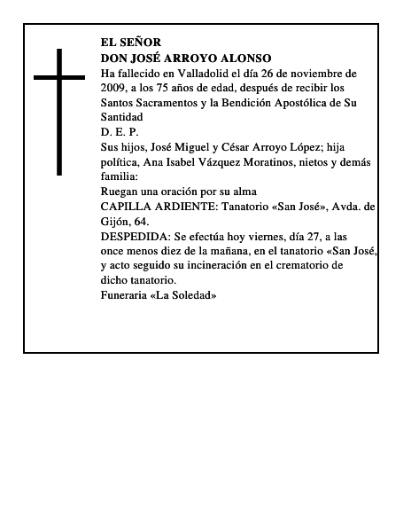 Don José Arroyo Alonso