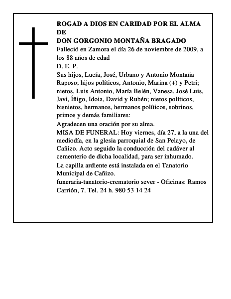Don Gorgonio Montaña Bragado