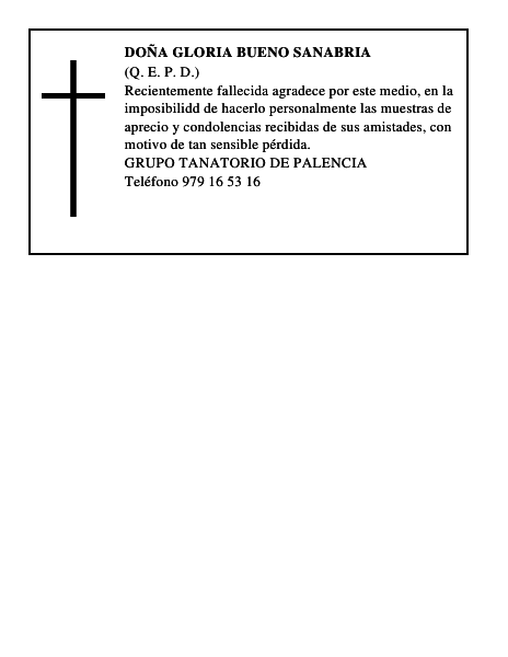 Doña Gloria Bueno Sanabria