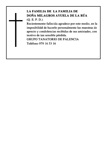 Doña Milagros Ayuela de la Rúa