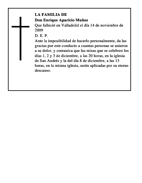 Don Enrique Aparicio Muñoz