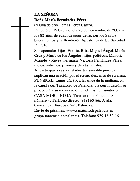Doña María Fernández Pérez