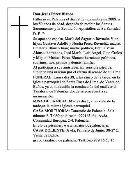 Don Jesús Pérez Blanco