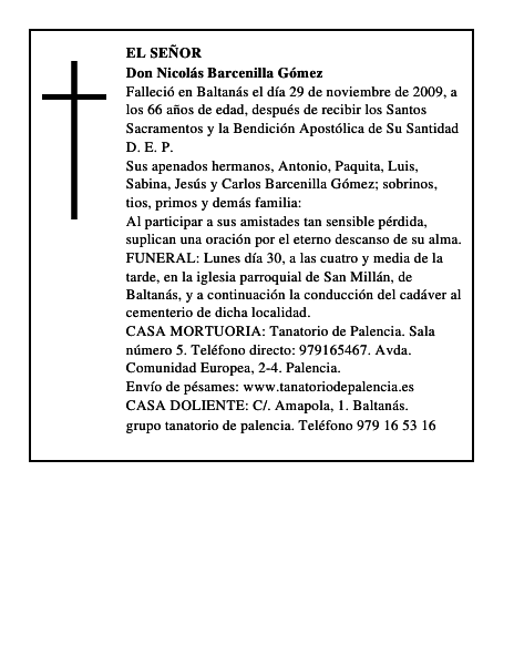 Don Nicolás Barcenilla Gómez