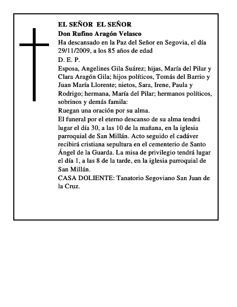 Don Rufino Aragón Velasco