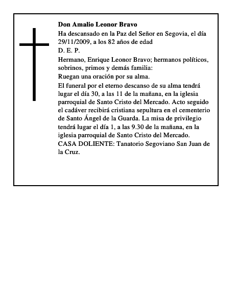 Don Amalio Leonor Bravo