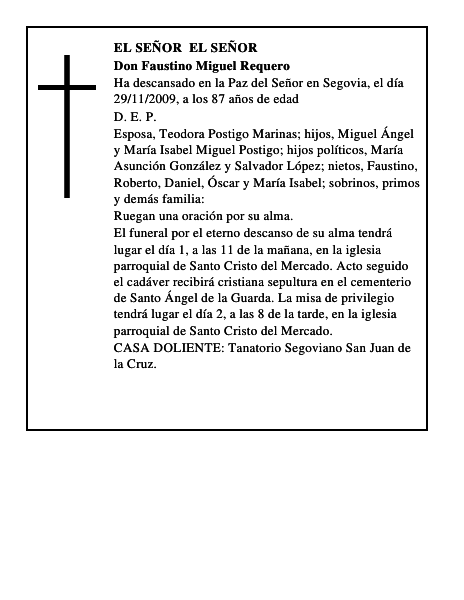 Don Faustino Miguel Requero