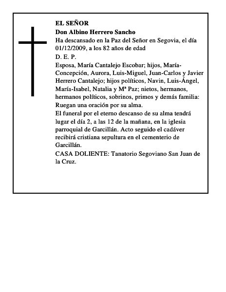 Don Albino Herrero Sancho