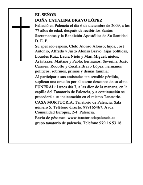 Doña Catalina Bravo López