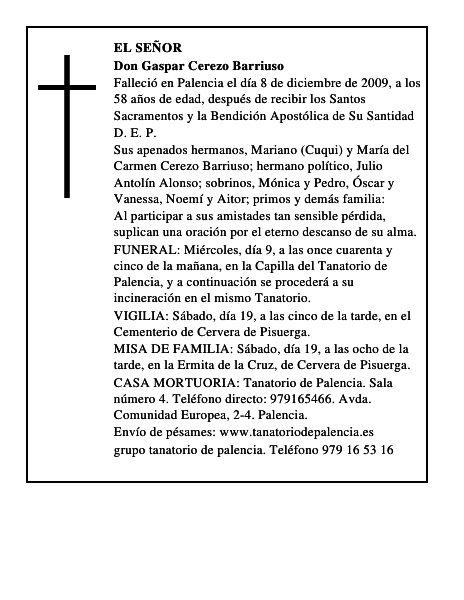 Don Gaspar Cerezo Barriuso