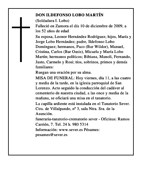 Don Ildefonso Lobo Martín