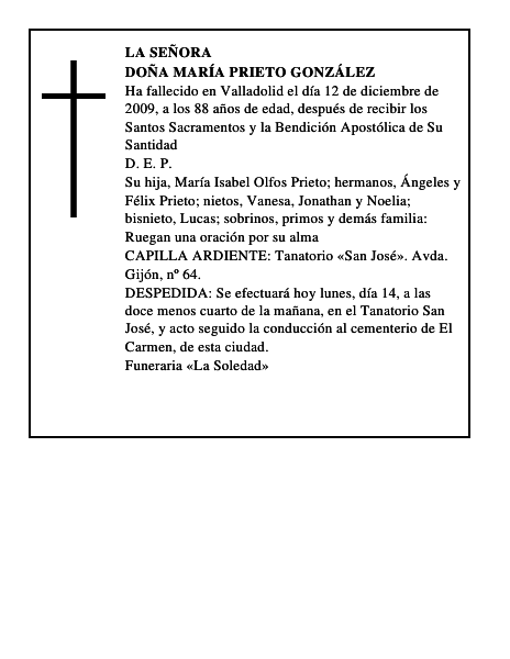 Doña María Prieto González