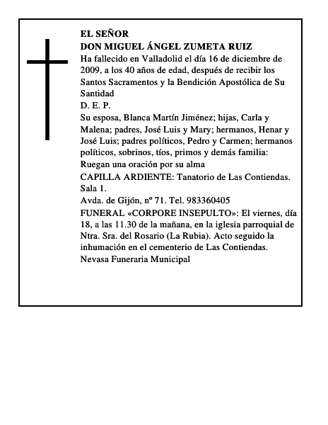 Don Miguel Ángel Zumeta Ruiz