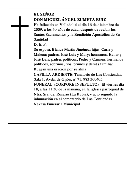 Don Miguel Ángel Zumeta Ruiz