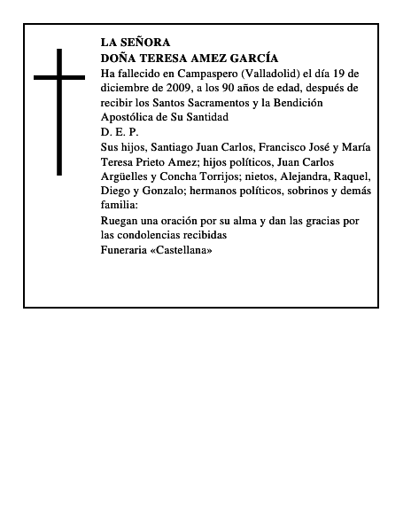 Doña Teresa Amez García