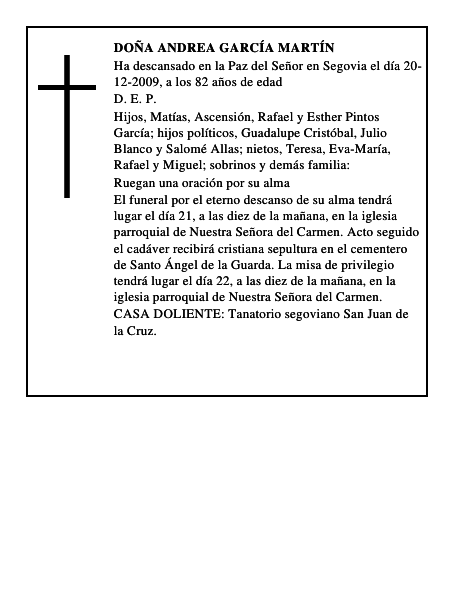 Doña Andrea García Martín
