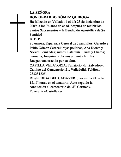Don Gerardo Gómez Quiroga