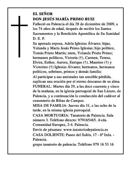 Don Jesús María Primo Ruiz
