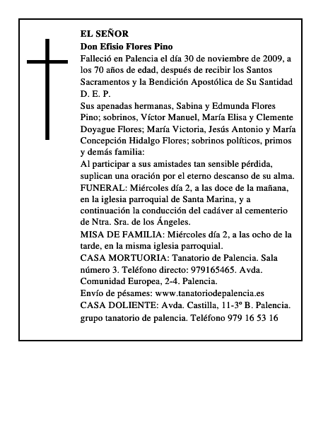 Don Efisio Flores Pino