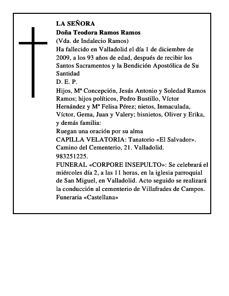 Doña Teodora Ramos Ramos