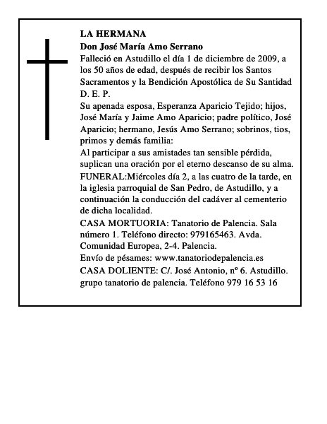 Don José María Amo Serrano