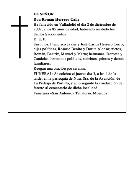Don Román Herrero Calle