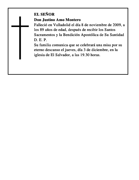 Don Justino Amo Montero