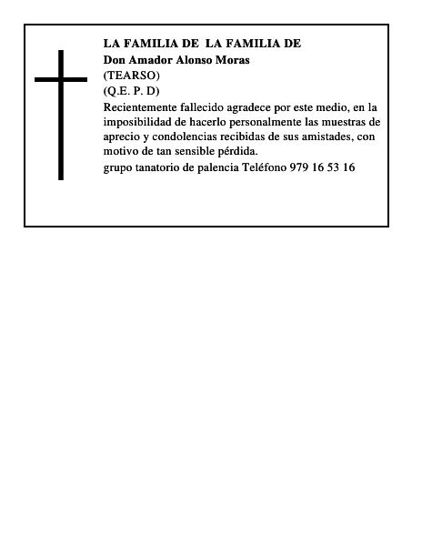 Don Amador Alonso Moras