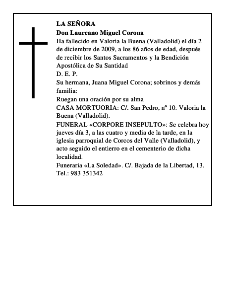 Don Laureano Miguel Corona