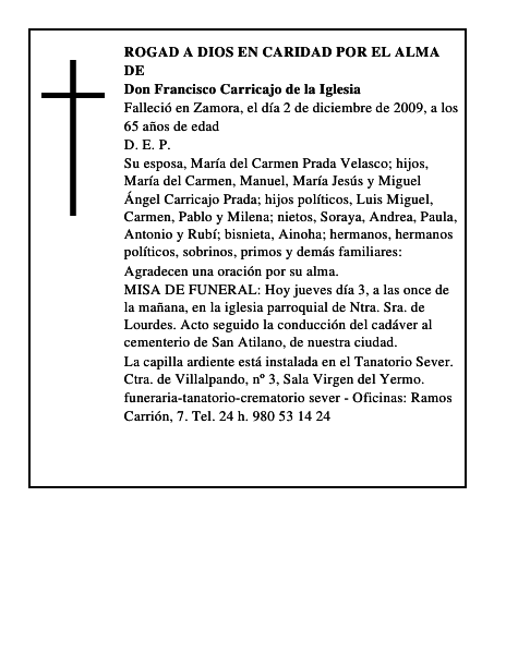 Don Francisco Carricajo de la Iglesia