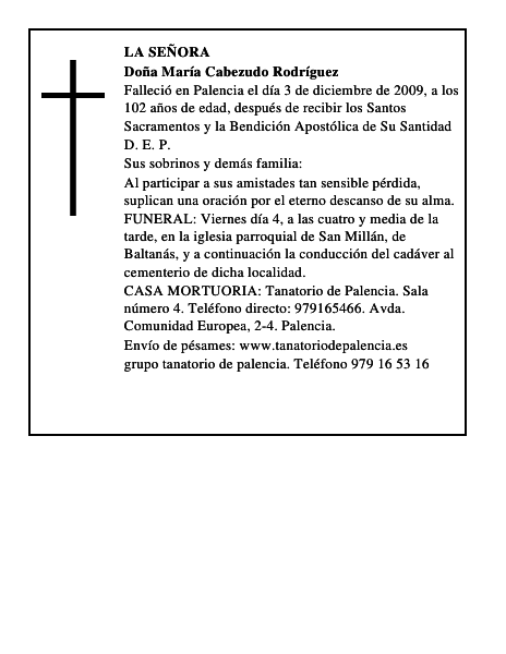 Doña María Cabezudo Rodríguez