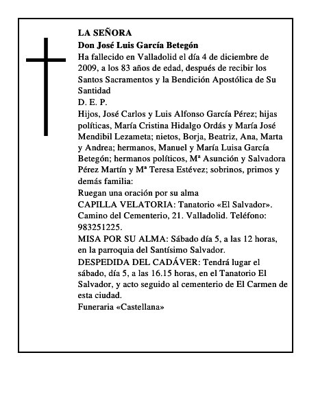 Don José Luis García Betegón