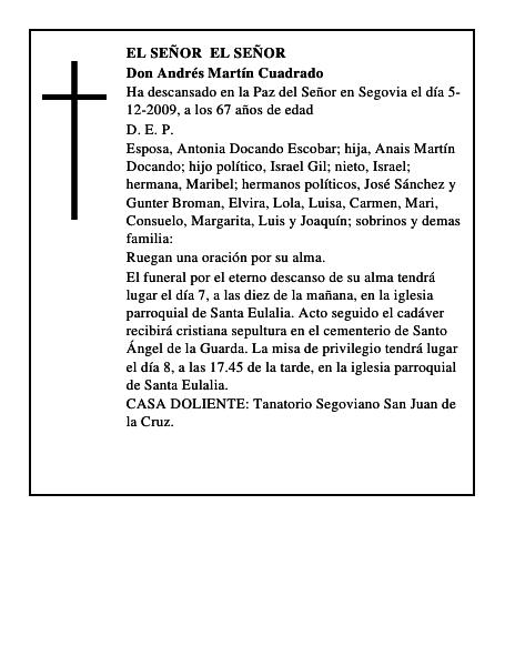 Don Andrés Martín Cuadrado