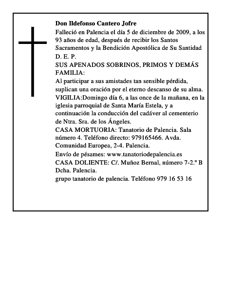Don Ildefonso Cantero Jofre