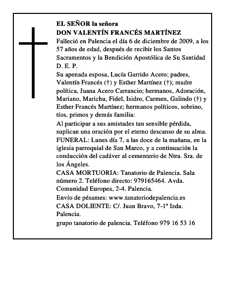 Don Valentín Francés Martínez