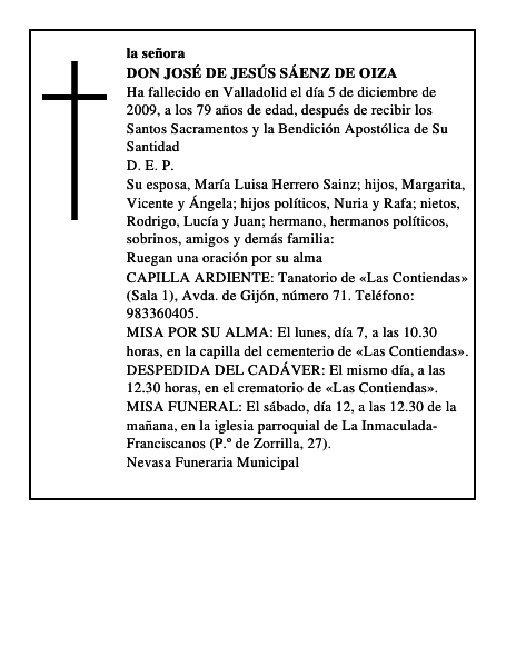 Don José de Jesús Sáenz de Oiza