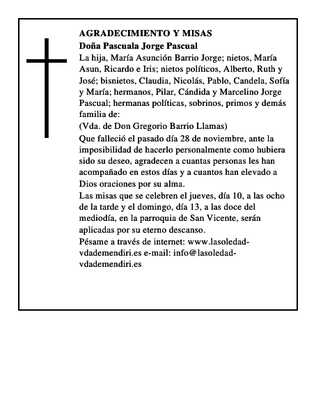 Doña Pascuala Jorge Pascual