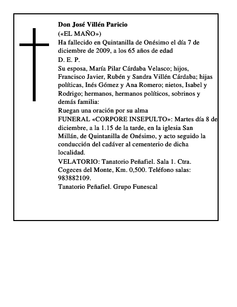 Don José Villén Paricio