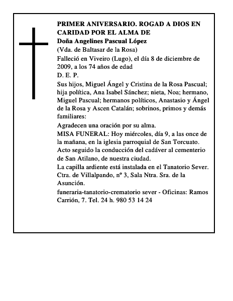 Doña Angelines Pascual López