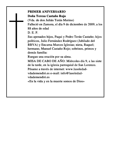 Doña Teresa Castaño Rojo