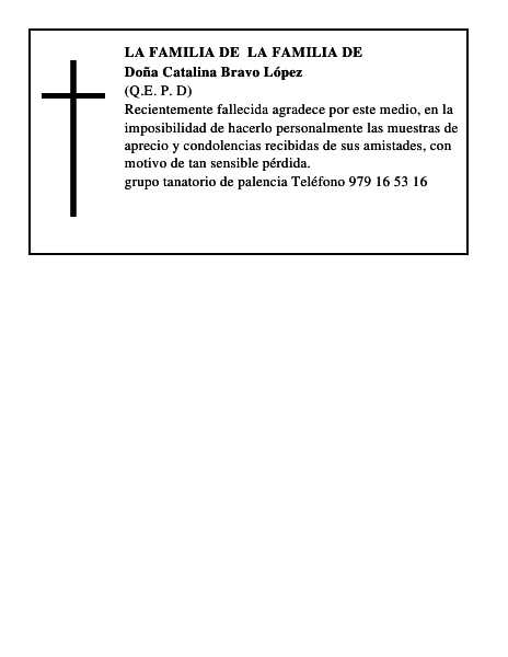 Doña Catalina Bravo López
