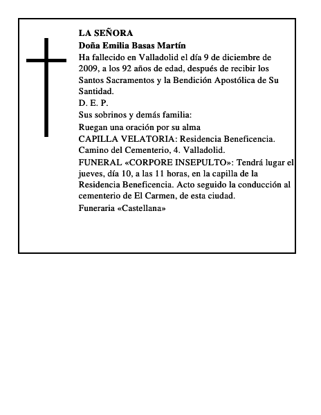 Doña Emilia Basas Martín