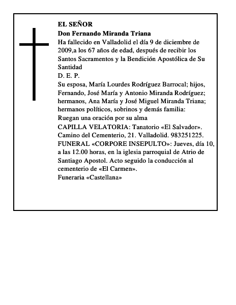 Don Fernando Miranda Triana