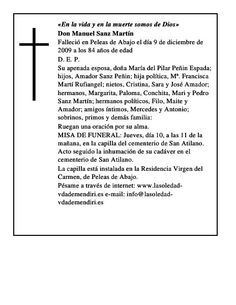 Don Manuel Sanz Martín
