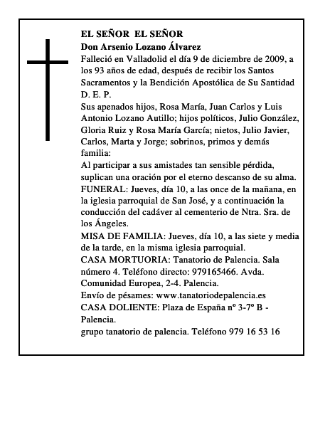 Don Arsenio Lozano Álvarez