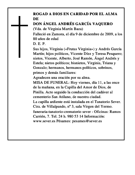 Don Ángel Andrés García Vaquero