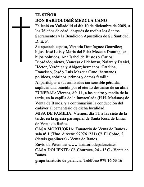Don Bartolomé Mezcua Cano